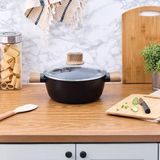 Kazan Hobi Aryıldız Eco Ceramic Tencere 20 cm Seramik Kaplama Yapışmaz Kapaklı