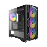 Kazan Hobi AX1000 Argb; 4 x 140 mm Argb Pwm Fan Dahil, Mesh Ön Panel, Usb-C 3.2, Temperli Cam Yan Panel, 360 mm Radyatör Desteği, Siyah Orta Kule Atx Oyuncu Kasası - 1000 W
