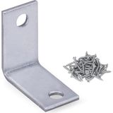 Kazan Hobi BADEM10 Mobilya Dolap Köşe Bağlantı Sabitleme L Demir Gönye 25X25X15 mm (25 Adet)