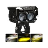 Kazan Hobi Binocus Beyaz Sarı Hd Optik Cam Lens 30W Motosiklet Sis Farı Off Road Spot Sel Kombo Delici Taşkın Çalışma Lambası Yardımcı Sürüş Işık Barları - Çok Renkli
