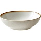 Kazan Hobi Bıtz Salata Kasesi, Kase/kase Seramik, Bulaşık Makinesinde Yıkanabilir, Çap 24 Cm, Yükseklik 6 Cm, Krem/krem