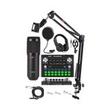 Kazan Hobi BM800 Live Plus Head Set Efektli Ses Kartı, Mikrofon, Kulaklık ve Stand, Pc ve Telefon Için - Çok Renkli