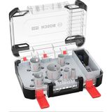 Kazan Hobi Bosch 9 x Pro Multi Material Power Change Plus Delik Açma Testeresi Seti, Şeffaf Kılıf (Yumuşak Ahşap, Alçıpan Duvar Için, Çap 22, 29, 35, 44, 51, 64 Mm, Profesyonel Aksesuar, Matkap/tornavida Için)