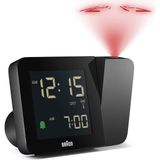 Kazan Hobi Braun Dijital Kablosuz Projeksiyonlu Çalar Saat, Orta Avrupa Saat Dilimi (Dcf) Için, Negatif LCD Ekranlı, Hızlı Ayar ve Alarm Bip Sesi, Siyah Renkte, Model BC15B-DCF.