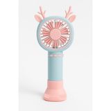Kazan Hobi Busstier Geyik Boynuzlu Mini El Fanı, 20 cm Taşınabilir Şarjlı Masaüstü Fan, Tek Kademeli Hız, Kompakt Fan Tasarımı, 7 cm Çaplı Vantilatör, USB Şarjlı, Çocuklar Için Uygun