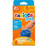 Kazan Hobi Carioca Bebek Parmak Boyasi 8 Renk 8X50 ml Süper Yikanabilir 2+ Yaş