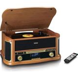 Kazan Hobi Classic Phono Lenco TCD-2571 Vinil Plak Döner Tabla, Bluetooth Hoparlörlü, Hoparlörlü, Dab+ Radyo, CD Çalar, Kaset Pikap, 3 Vitesli, Kayış Tahriki, 2 x 5 Watt, Ahşap