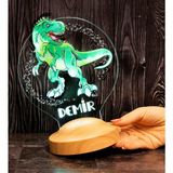 Kazan Hobi Çocuk Hediyesi Dinozor 3D LED Lamba T-Rex Tasarımlı Çocuk Odası Gece Lambası