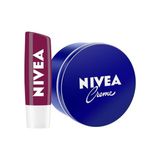 Kazan Hobi Creme Nemlendirici 250 ml ve Böğürtlen Dudak Bakım Kremi 4.8 G, Hafif Bordo Işıltı, Pürüzsüz Dudaklar - Çok Renkli