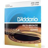 Kazan Hobi Daddario EZ940 Akustik Gitar Tel Seti, 12 Telli, 85/15 Bronze, Li