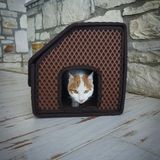 Kazan Hobi Dış Mekan Kullanımına Uygun Yağmura ve Soğuğa Dayanıklı Eva Kedi Evi, Kahve - Standart - Çok Renkli