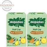 Kazan Hobi Dogadan Yeşil Çay Açai Ananaslı Bardak Poşey Çay x 2 Adet