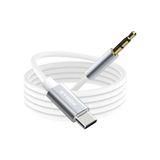 Kazan Hobi DT24T-J Type-C - 3.5 mm Aux Dönüştürücü, 1mt Ses Kablosu, Beyaz