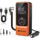 Kazan Hobi Enshall 6000MAH Şarjlı Mini LED Işıklı Araç Çakmaklık Kablolu Bisiklet, Top, Araç Lastik Şişirme Kompresörü