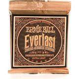 Kazan Hobi Ernie Ball Everlast Ekstra Hafif Kaplamalı Fosfor Bronz Akustik Gitar Telleri, Ölçü 10-50
