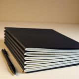 Kazan Hobi Fark Tanıtım 4 Adet Çizgili Terzi Dikişli Not Defteri, A5 Boyut, 40 Yaprak Planlama, Ofis Için Ideal (Siyah Kapak Tasarımı)
