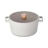Kazan Hobi Fika Cam Kapaklı Alüminyum Döküm Derin Tencere 26 cm - Çok Renkli - 10 x 10 cm