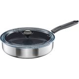 Kazan Hobi Fiskars Kapaklı Sos Tavası, Çap 26 Cm, Kaplamalı Tava, Tüm Ocaklar Için Uygundur, Geri Dönüştürülmüş Paslanmaz Çelik, Fonksiyonel Şekil, Siyah, 1072314