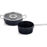 Kazan Hobi Fissler Adamant Cam Kapak 3 Parça Tencere Seti