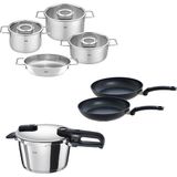 Kazan Hobi Fissler Vitaquick Edition 4,5 Litre Düdüklü Tencere + Pure Collection Tencere ve Tava Seti