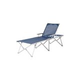 Kazan Hobi Foldzen Katlanabilir Şezlong, 5 Kademe Ayarlı, Uv Korumalı Kumaş, Hafif ve Taşınabilir, 120 kg Taşıma Kapasiteli, Alüminyum Gövdeli Plaj-Bahçe-Havuz Şezlongu (Neon Yeşil/lacivert) (Lacivert) - Çok Renkli - Standart