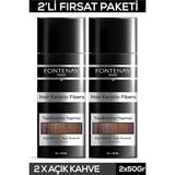 Kazan Hobi Fontenay Saç Dolgunlaştırıcı Keratin Fibers Açık Kahve Topik Saç Tozu 50GR X2