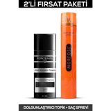 Kazan Hobi Fontenay Saç Dolgunlaştırıcı Keratin Fibers Siyah Topik Saç Tozu 50GR + Saç Spreyi 400ML 2'li Set 2