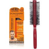 Kazan Hobi Fontenay Saç Şekillendirici Pudra Toz Wax Ultra Strong Profesyonel Saç Fırçası 1017 2'li Set