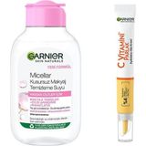 Kazan Hobi Garnier Skin Naturals Micellar Kusursuz Makyaj Temizleme Suyu (100 Ml) & C Vitamini Parlak Aydınlatıcı Göz Kremi Cilt Bakım Seti