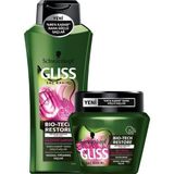 Kazan Hobi Gliss Bio-Tech Güçlendirici Şampuan 360 ml + Saç Bakım Maskesi 300 ml Set