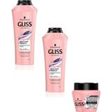 Kazan Hobi Gliss Split Hair Miracle Şampuan 360 ml x 2 Adet + Saç Bakım Maskesi 300 ml Set