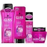 Kazan Hobi Gliss Supreme Length Saç Bakım Seti, Şampuan 400ML + Saç Kremi 400ML + Maske 300ML + Sıvı Saç Kremi 200ML