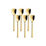 Kazan Hobi Gold Renk Paslanmaz Çelik Dondurma Kaşığı Seti, Çok Renkli, Titanyum Kaplama, 16 Cm, 6 Adet