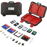 Kazan Hobi Gorilla Case 24 Slot Çoklu Hafıza Kartı ve Micro Sd Kart Taşıma Çantası Micro Sd Kart Kutusu (Kırmızı)