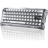 Kazan Hobi Gravastar Mercury V60 Pro Manyetik Switch Gaming Klavye, Kablolu, Ingilizce Q, Deluxe Edition (Chrome Silver)