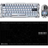 Kazan Hobi Gravastar V60 Pro Manyetik Kablolu Gaming Klavye, Xpro Kablosuz Optik Mouse ve Mousepad Oyuncu Seti (Chrome Silver)