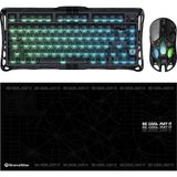 Kazan Hobi Gravastar V75 Manyetik Kablolu Gaming Klavye, Xpro Kablosuz Optik Mouse ve Mousepad Oyuncu Seti (Stealth Black)
