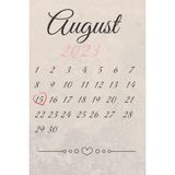 Kazan Hobi Independently Published Ich Liebe Den 15. Tag Im August: Notizblock. August-Kalender-Cover Mit Schönem Rotem Herz Für Jeden Tag Details :120 Pages, 6x9, Soft Cover, Matte Finish