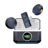 Kazan Hobi Kablosuz Yaka Mikrofonu Çift Mikrofon iPhone 16 ile Uyumlu Type-C Portlu Telefon Pc Tablet Video Kayıt Röportaj Canlı Yayın Vlog Kablosuz Mikrofon Q81 - Renkli