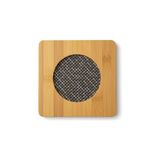 Kazan Hobi Kare Bambu Nihale – Metal Fileli, Isıya Dayanıklı Tencere ve Çaydanlık Altlığı (16,5 x 16,5 Cm)