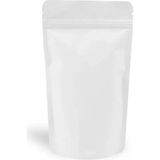 Kazan Hobi Kilitli Alüminyum Doypack Ambalaj Paketi; 50 Adet, Bariyerli Gıda Saklama Poşeti, Kahve Kuruyemiş Baharat Paketleme Poşeti, Yeniden Kapatılabilir Stand Up Pouch, 50'li (Mat Beyaz 11X18,5 Cm) - 10 cm