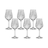 Kazan Hobi Kırmızı Kristal Cam Şarap Kadehi, 450 Ml, 6'lı Set - Renkli