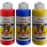 Kazan Hobi Kırmızı-Mavi-Sarı Parmak Boyası 3'lü Set 3X120ML