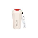 Kazan Hobi Komple 304 L Çelik Beyaz 410 ml Kahve El Termos Mug CIN398BY