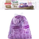 Kazan Hobi Koroplast Lavanta Kokulu Büyük Boy Büzgülü Çöp Poşeti 10'lu 65X70 Cm, Kolay Bağlanır Kokulu Büzgülü Büyük Boy Çöp Torbası, Sızdırmaz, Yırtılmaz, Geri Dönüştürülebilir Torba, Ekstra Güçlü Çöp Poşeti