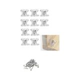 Kazan Hobi Köşe Bağlantı Birleştirme Şeffaf Dereceli 10 Adet Şeffaf Kelebek Çektirme (Vidalar Dahil) 1. Kalite Tek Ebat - 10 x 10 cm - Renkli