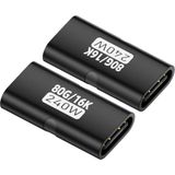 Kazan Hobi Livx 80GBPS Usb-C Dişi - Dişi Adaptör, 240W Pd3.1 Hızlı Şarj, 16K@60Hz Görüntü Aktarımı, Alüminyum Alaşımlı Tip-C Dişi Konnektör Uzatıcı - Siyah Otgff