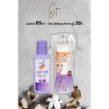 Kazan Hobi Lux Aseton 115 ml ve Disk Makyaj Pamuğu 50'li