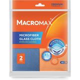 Kazan Hobi Macro Max Mikrofiber Cam Bezi 2'li Set, Mikrofilament Teknolojisi ile Leke ve Iz Bırakmaz Ayna Bezi