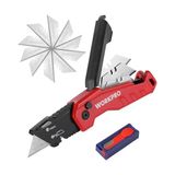 Kazan Hobi Maket Bıçağı, Paslanmaz Çelik, Kırmızı, 24 Cm, Alüminyum Sap, Sk5 Karbon Çelik Bıçak, Katlanır - Çok Renkli - Standart - Otomatik